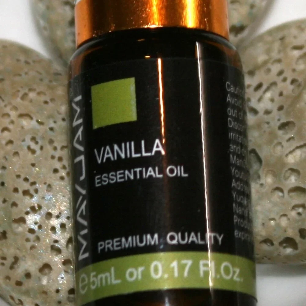 HAND CRAFTED 2 Vanilla Aroma Stones Aromatherapy Essential Oil Diffuser Pair